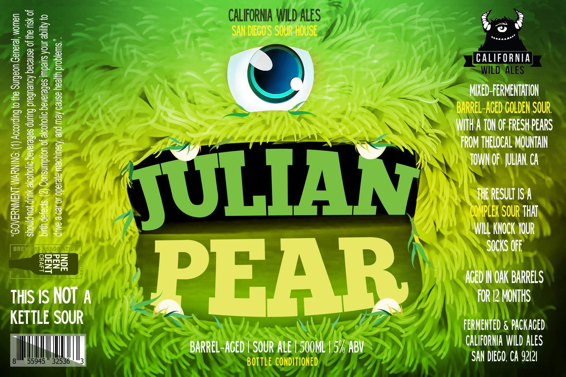 Julian Pear California Wild Ale A Tart, Refreshing Sour Beer